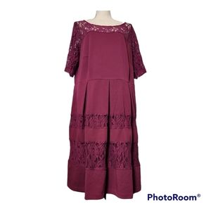 Burgundy Lace Dress